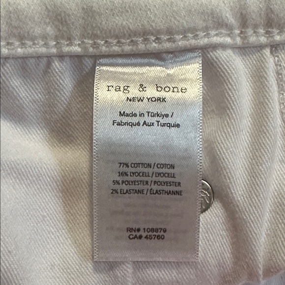 Rag & Bone Flexi Peyton Mid Rise Ankle Bootcut Jeans Optic White WDD25S2972FXOW - Picture 11 of 11